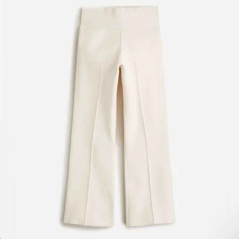 J. Crew Ivory Delaney Kick Out Pull On Sweater Pants  - NEW With Tags
